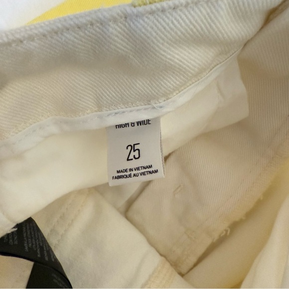 BDG Off-White color block yellow hi rise wide leg Textured Pants - Picture 8 of 8